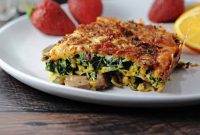 Keto Breakfast Casserole with Spinach, Bacon, and Eggs