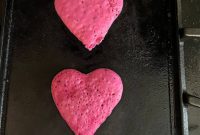 Blushing Dragon Fruit Heart Pancakes