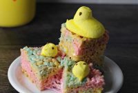 Rainbow Peeps Crispy Treats