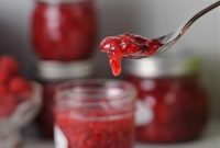 Homemade Reduced Sugar Raspberry Freezer Jam