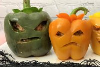 Jack-o’-Lantern Stuffed Bell Peppers