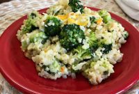 Guilt Free Cheesy Cauliflower Rice