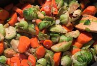 Crispy Brussels and Sweet Carrots