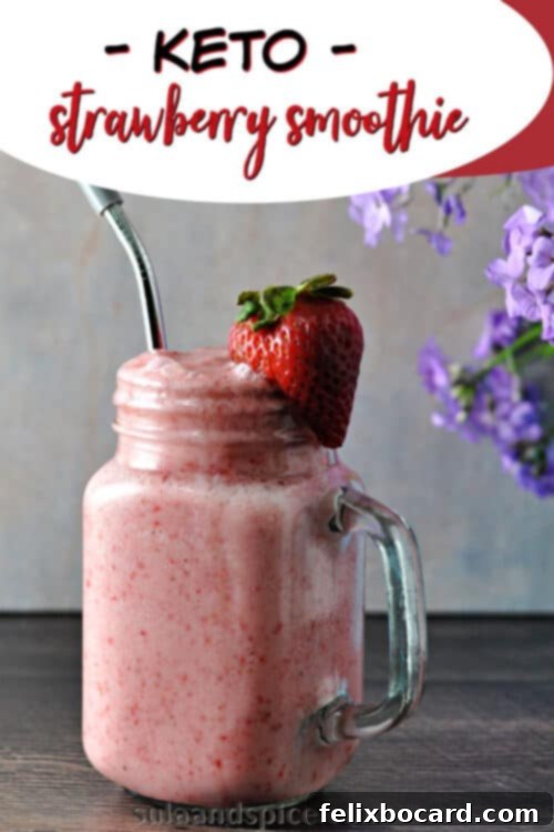 pin for keto strawberry smoothie