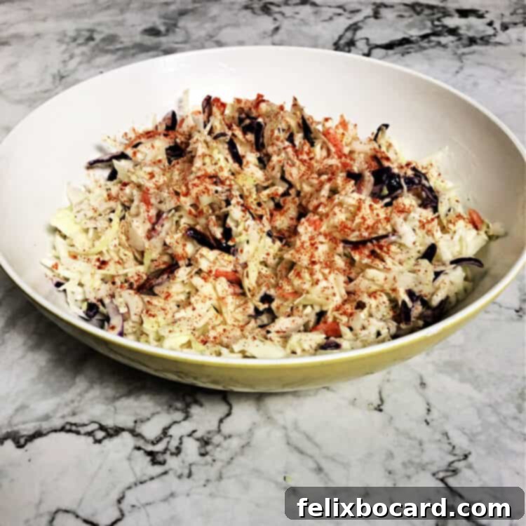 serving bowl of coleslaw