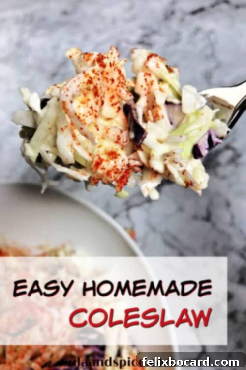 pin for homemade coleslaw