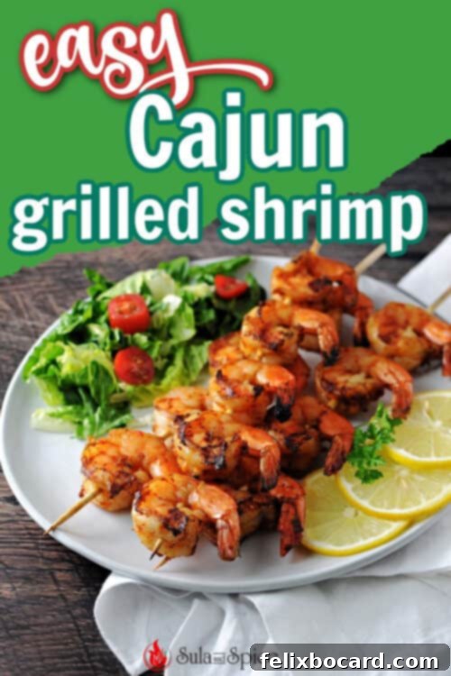 pin for Cajun grilled shrimp