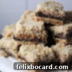 stck of chocolate caramel bars on a plate