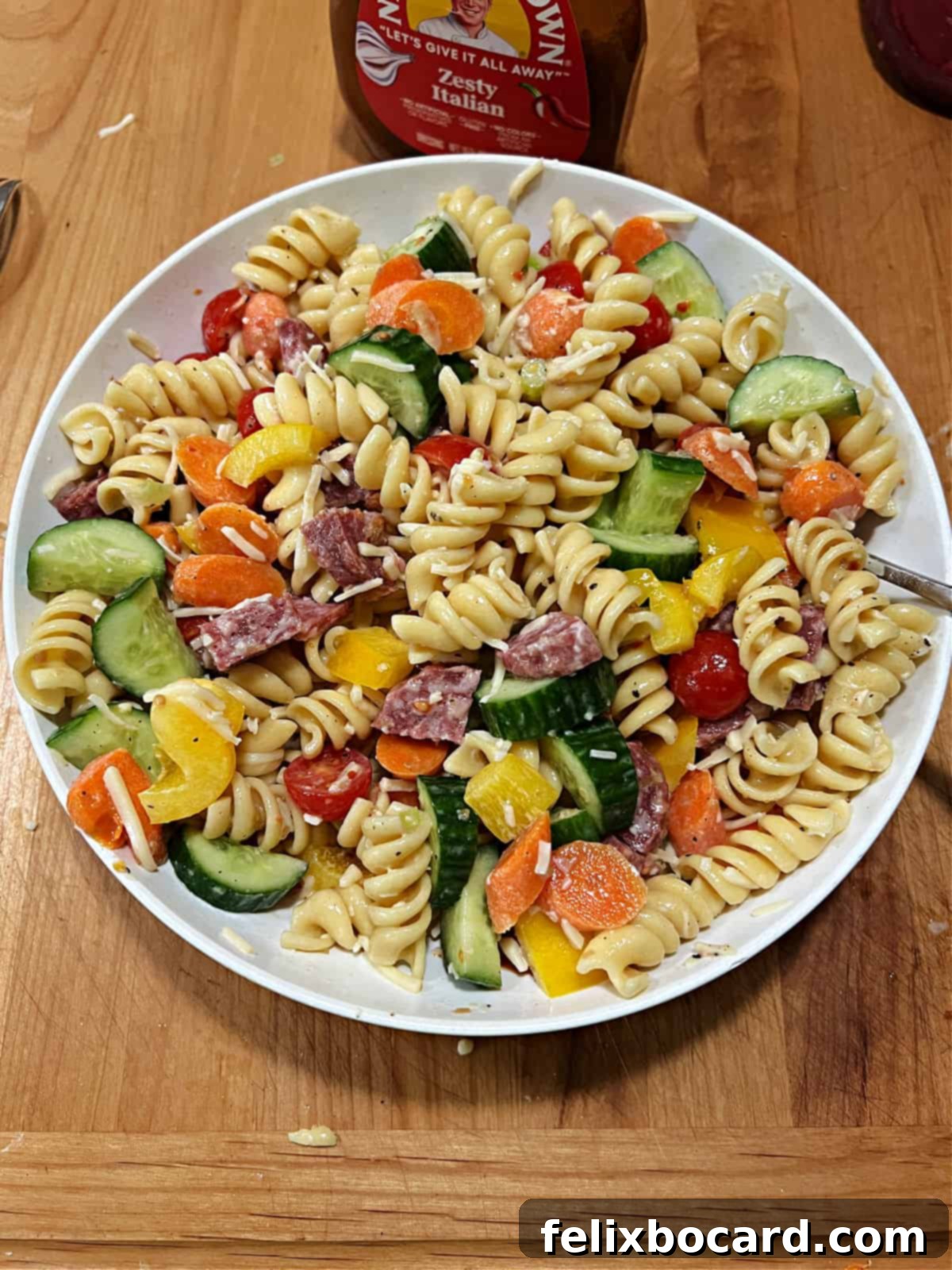 Effortless Pasta Salad 6 Easy pasta salad tossed together and ready to serve.
