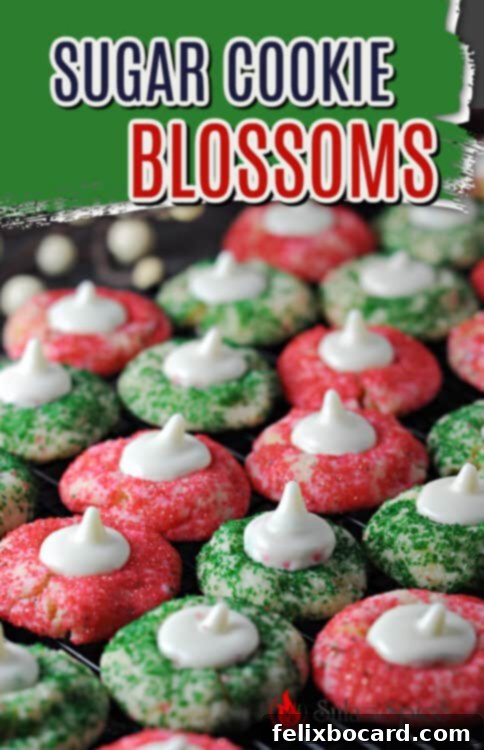 Delicate Sugar Blooms 8 A captivating Pinterest-ready image for Sugar Cookie Blossoms, showcasing the festive red and green cookies, designed to inspire holiday baking.