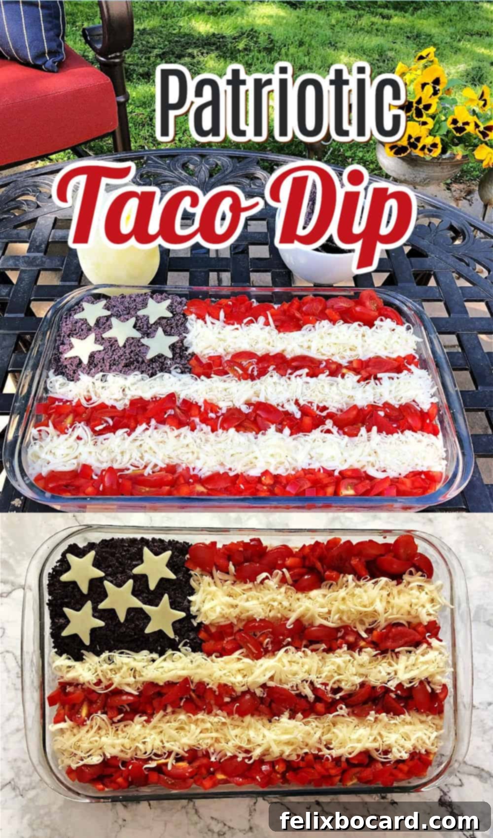 pin for patriotic amercian flag taco dip