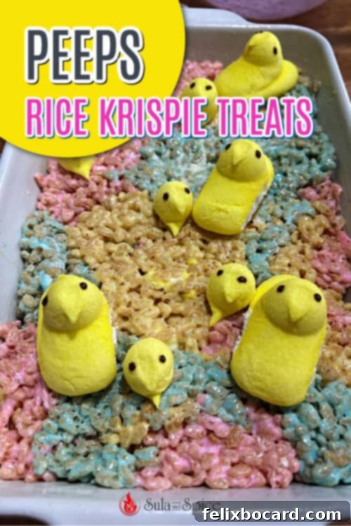pin for peeps rice krispie treats.