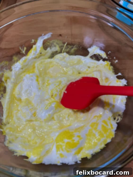 stirring the bowl of microwaved Peeps.