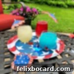 Patriotic Spirit Slush 4 Three refreshing glasses of red, white, and blue slush, perfect for a patriotic occasion.