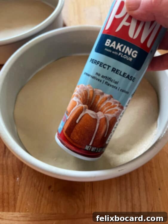 baking spray with flour