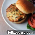 chicken feta & spinach burger on a bun.