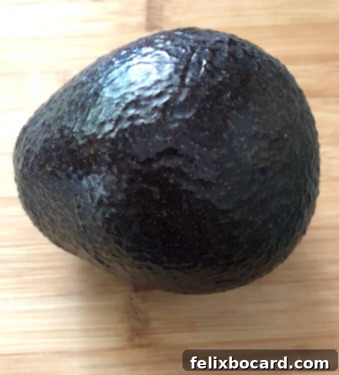 A perfectly ripe avocado, ready for use after three days