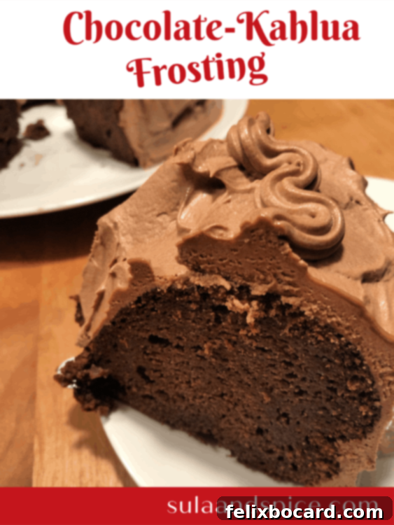 Rich and creamy Chocolate Kahlua Frosting