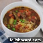 Effortless Instant Pot Beef & Vegetable Soup 10 Hearty Instant Pot Vegetable Beef Soup in a bowl