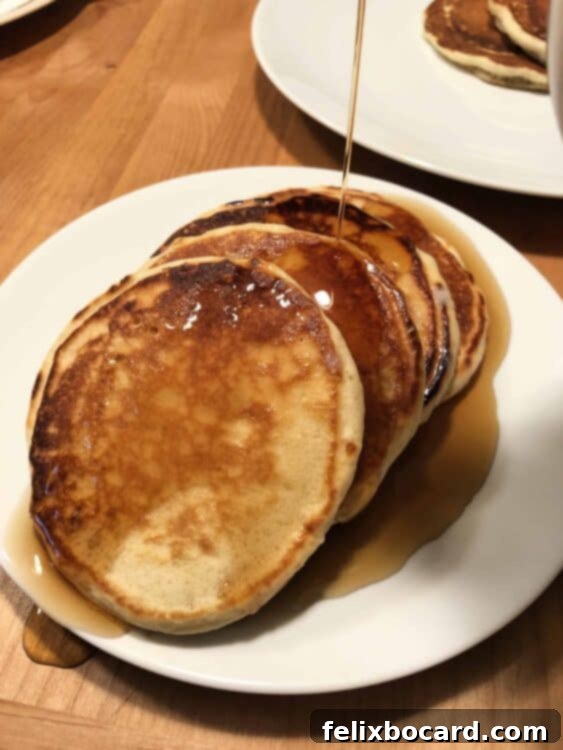 Pancakes with maple syrup