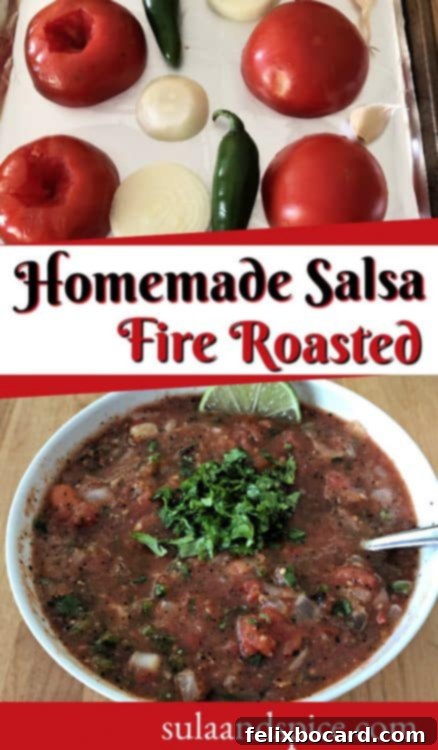 Pin for Fire roasted salsa recipe