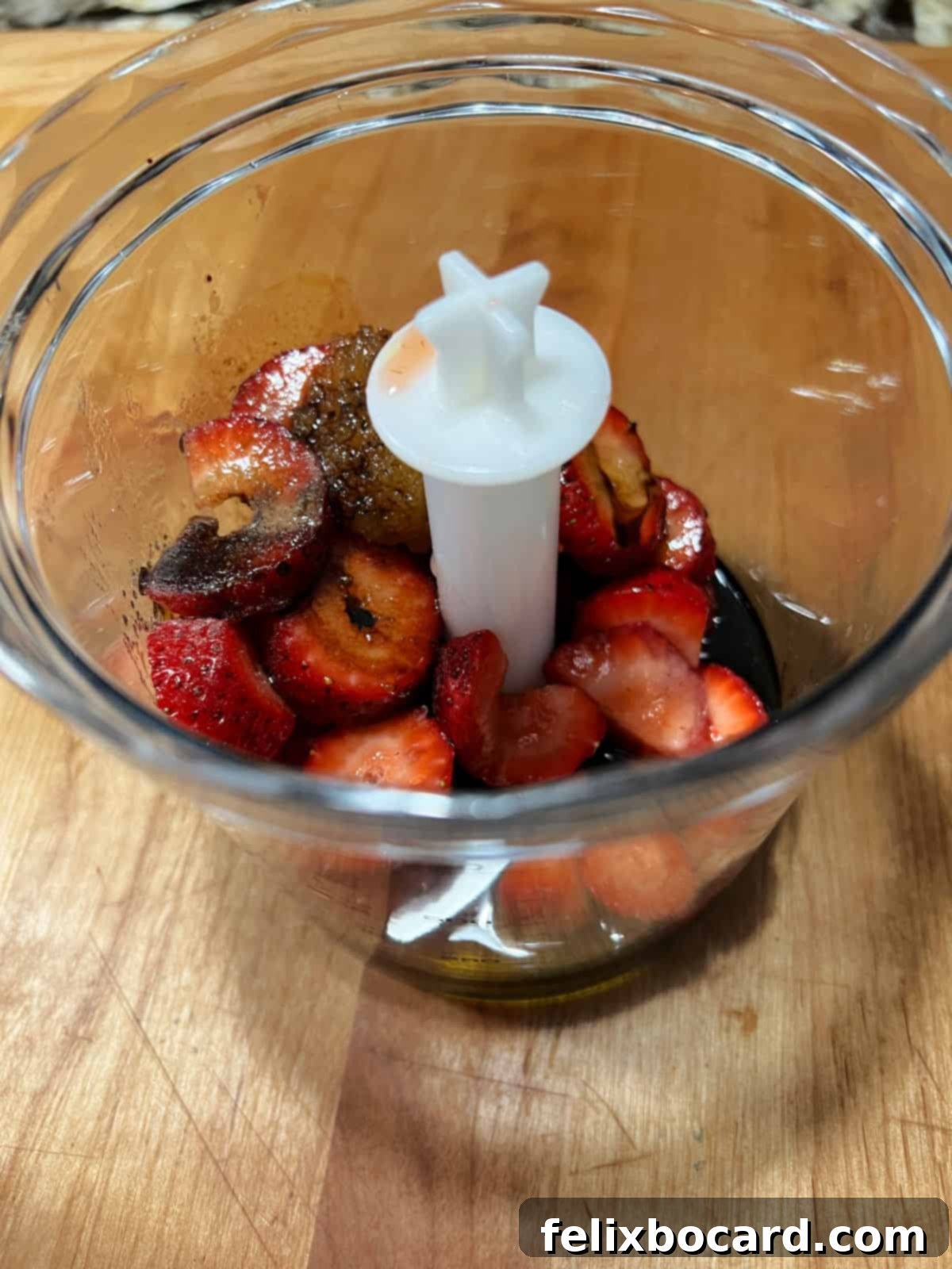 Ingredients placed in small blender.