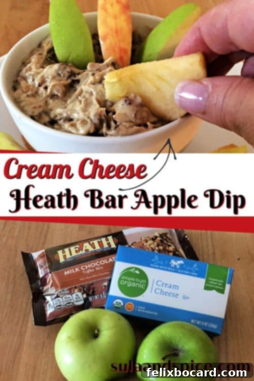 heath bar apple dip pin