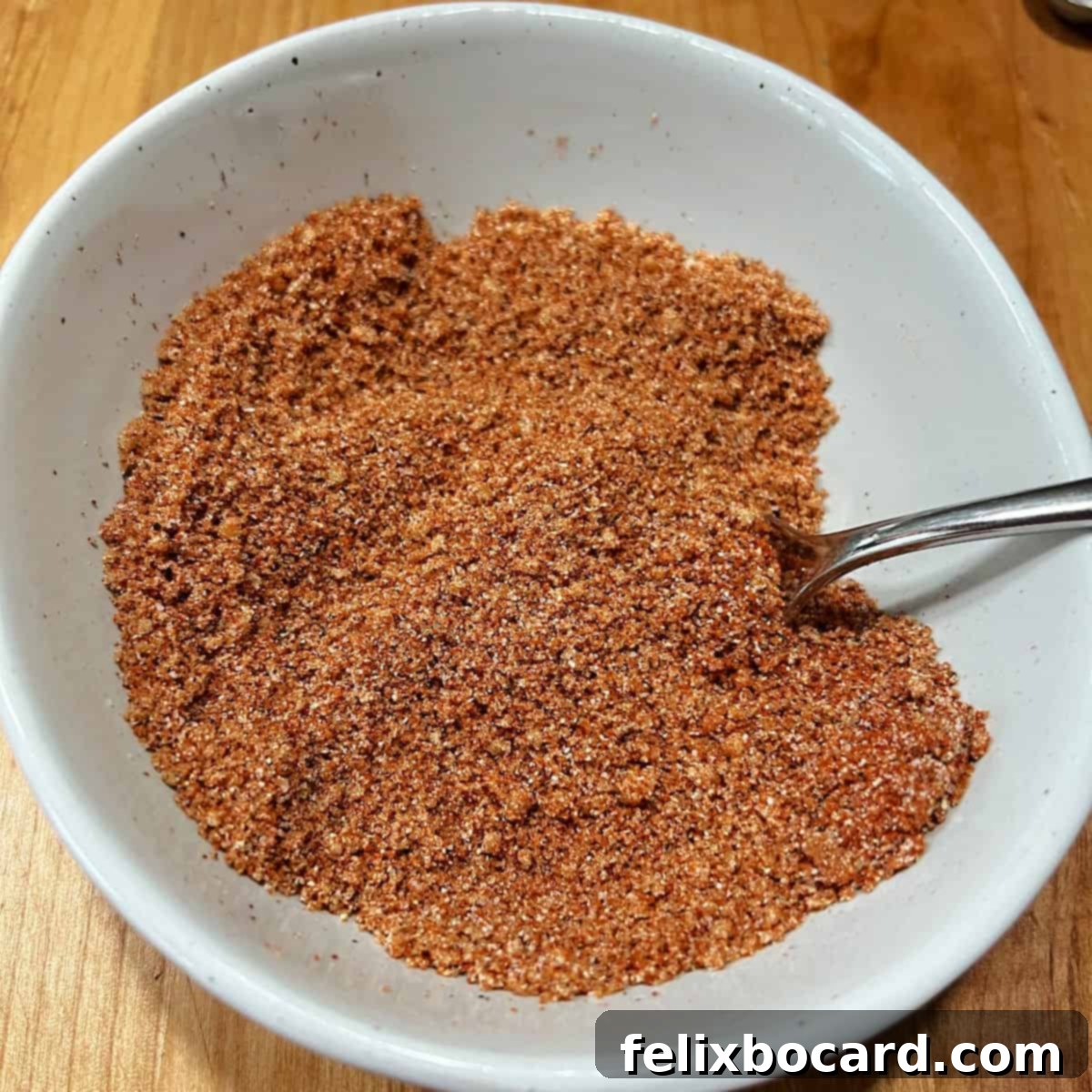sweet dry rub in a small bowl, ready to use.