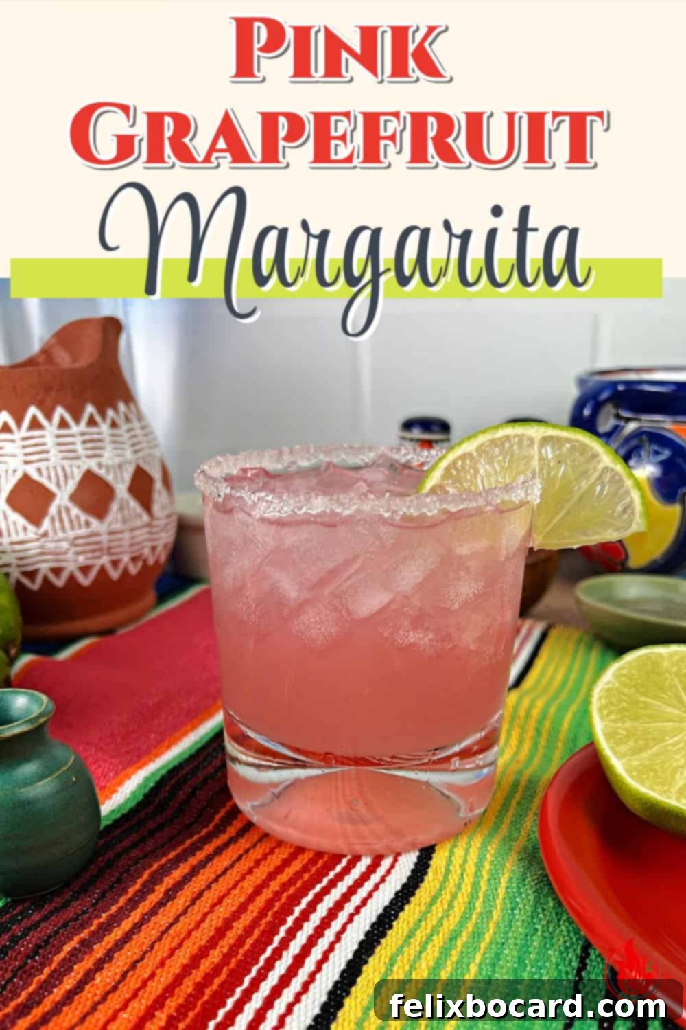 Blushing Grapefruit Margarita 9 Pin for a delicious Pink Grapefruit Margarita recipe.