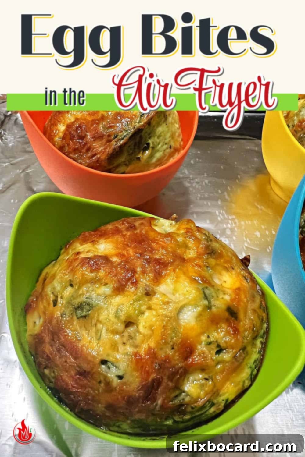 A beautifully arranged pin image featuring air fryer egg bites, perfect for sharing on Pinterest.
