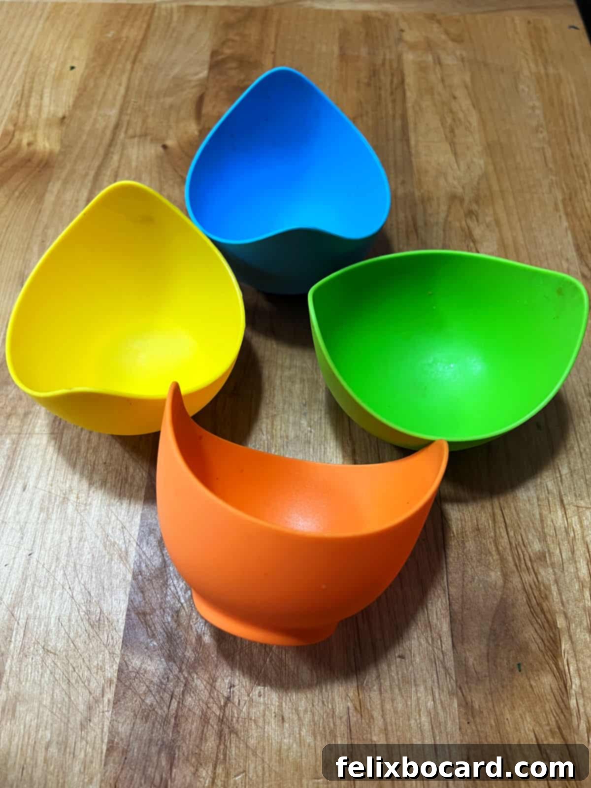 Set of silicone egg molds, essential for air frying egg bites.