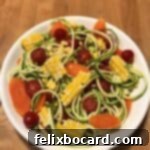 Delicious and healthy Confetti Corn Zoodle Bowl