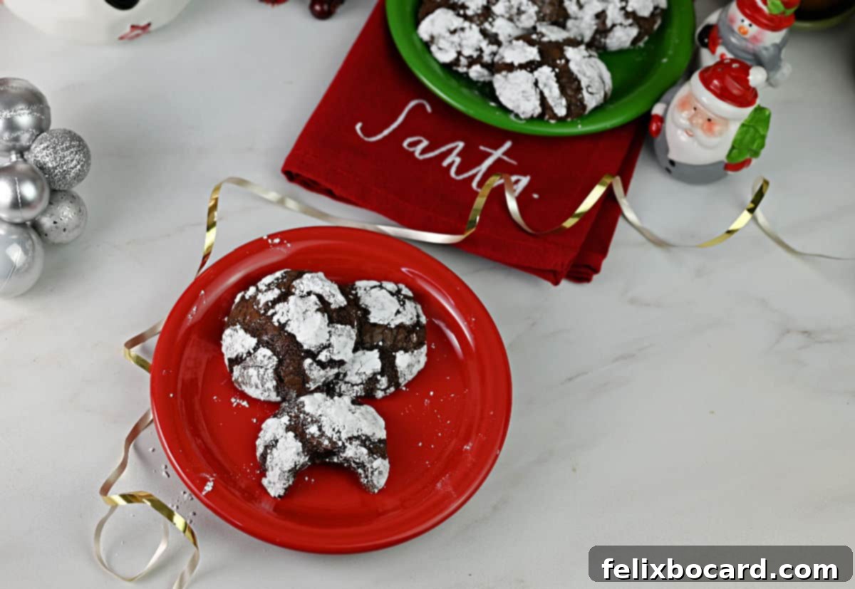 Brownie mix cookies made for Christmas.