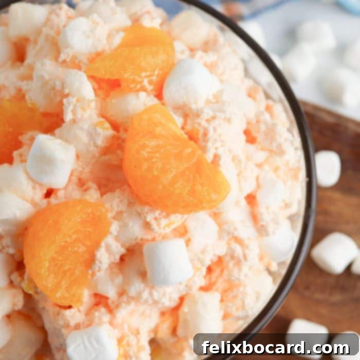 Orange fluff Jello Salad.
