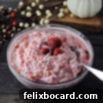 serving bowl of strawberry tapioca fruit salad