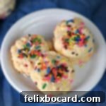 Small plate of delightful Funfetti cake mix cookies.