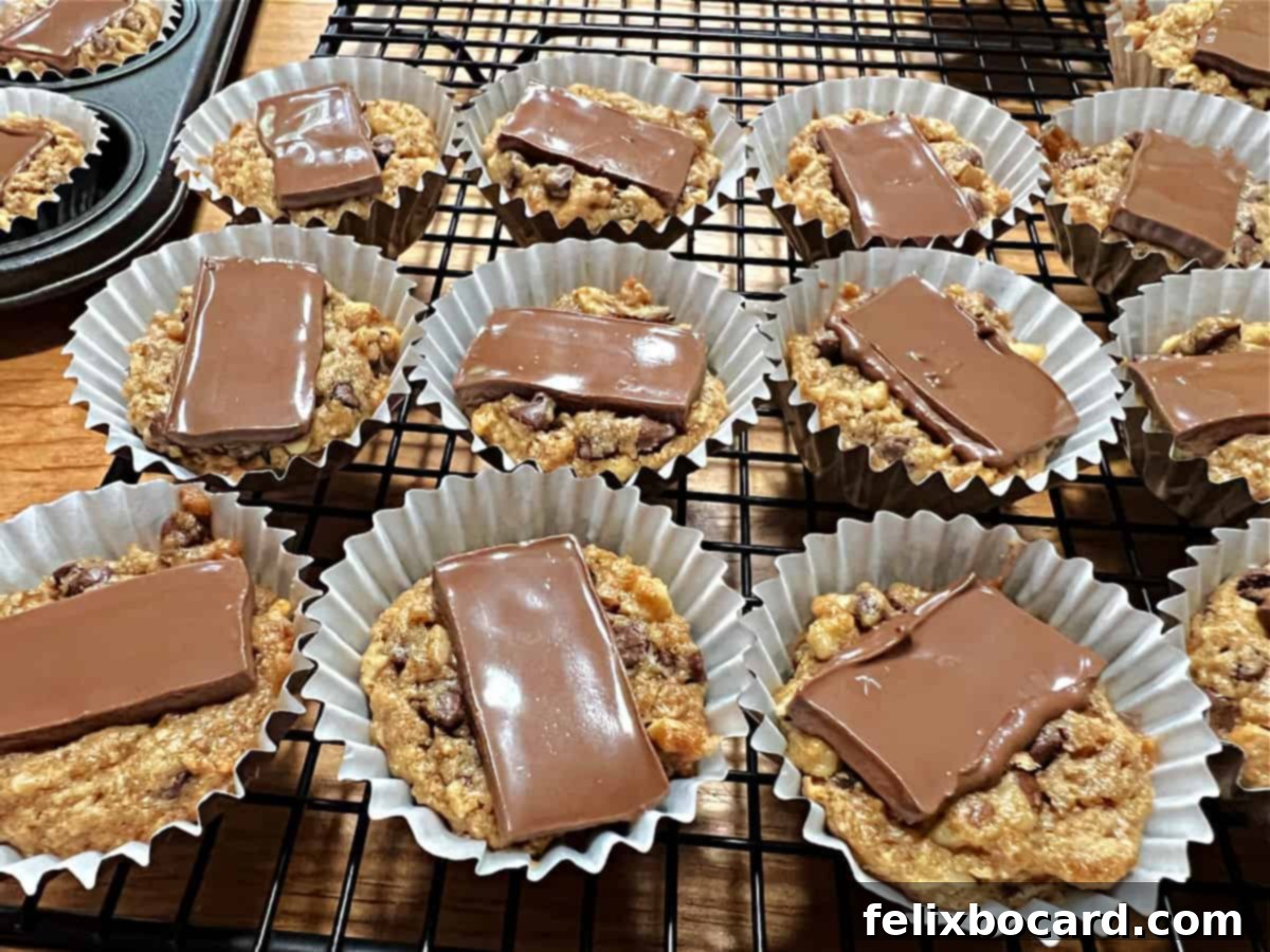 Elegant French Christmas Cookies 2 Mini foil cups of French Christmas Cookies cooling on a wire rack.
