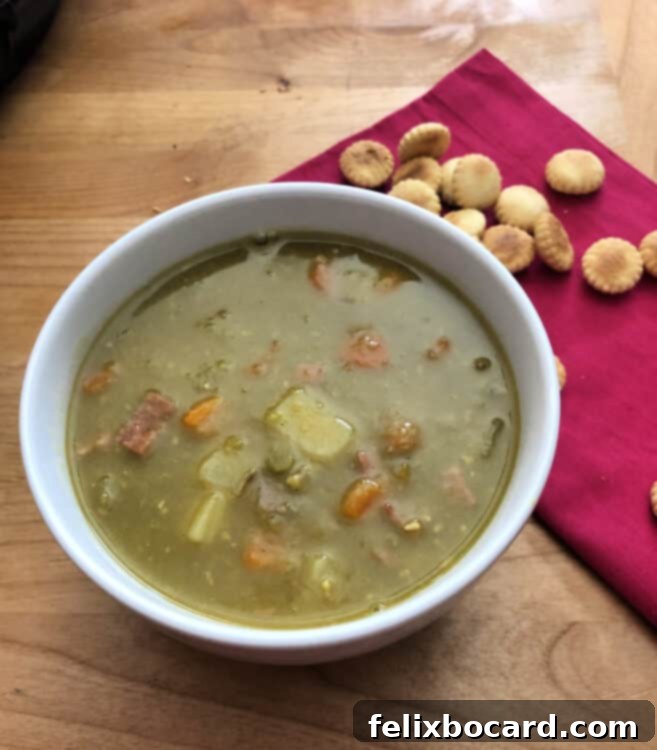 Batch of Instant Pot Split Pea Soup being prepared for freezing