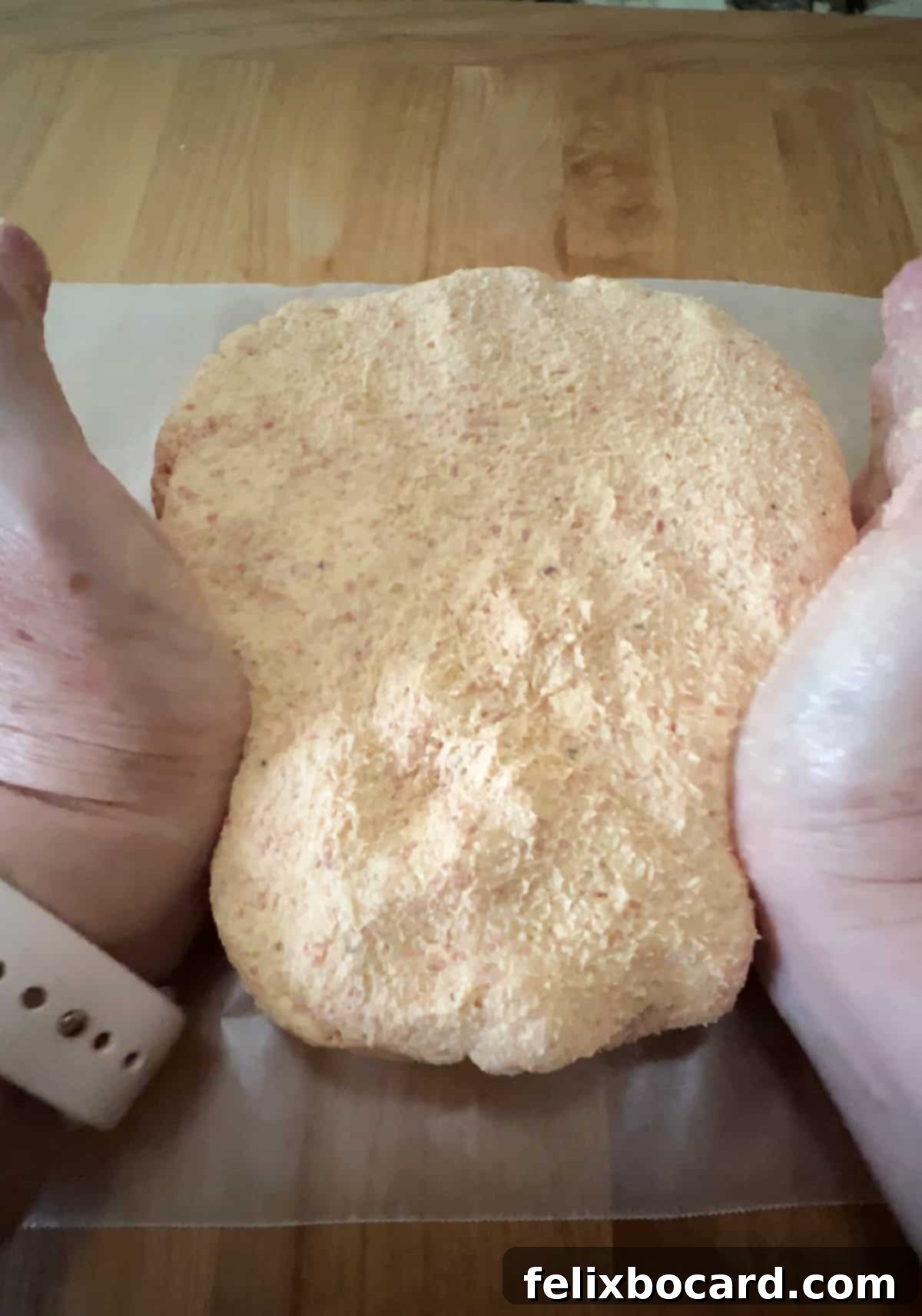 Spooky Pepperoni Skull Cheeseball 4 forming the cheese mixtire into a skull shape