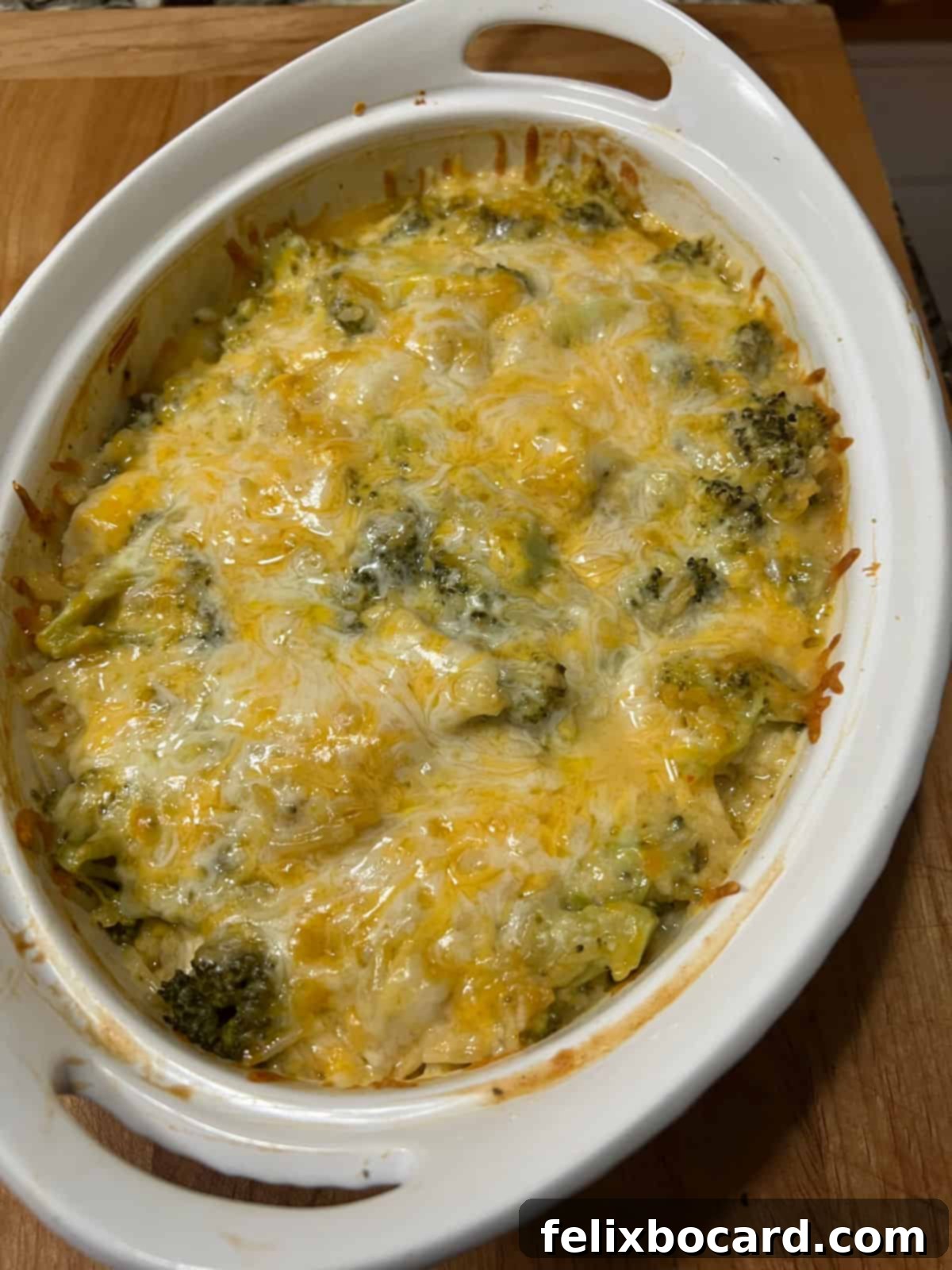 Baked Chicken and Broccoli Casserole made with Knorr Rice.