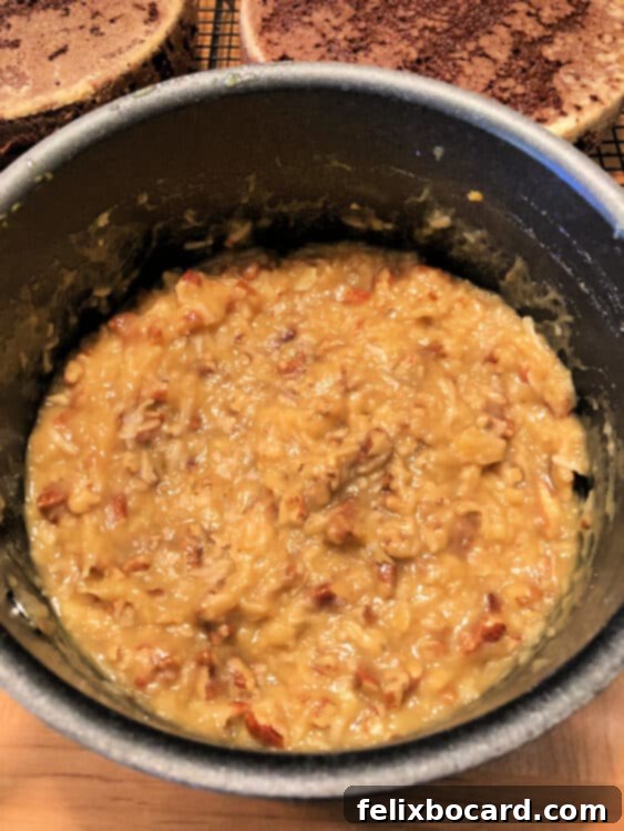 Decadent German Chocolate Delight 3 frosting