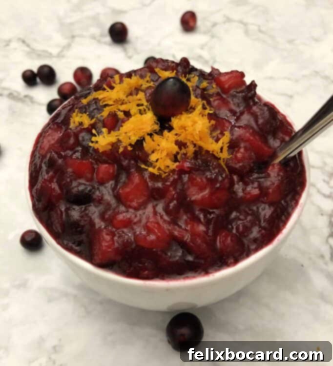 Ruby Apricot Cranberry Compote 7 homemade cranberry sauce