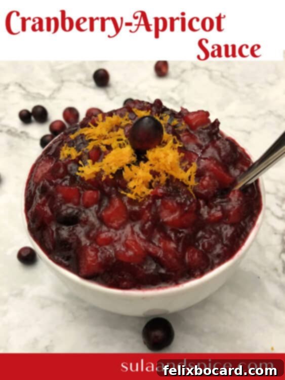 Ruby Apricot Cranberry Compote 9 cranberry sauce pin