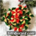 poinsettia cookies on a plate