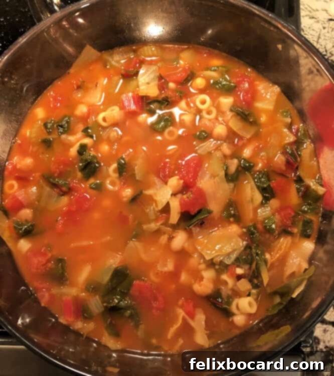 Minestrone ready to serve