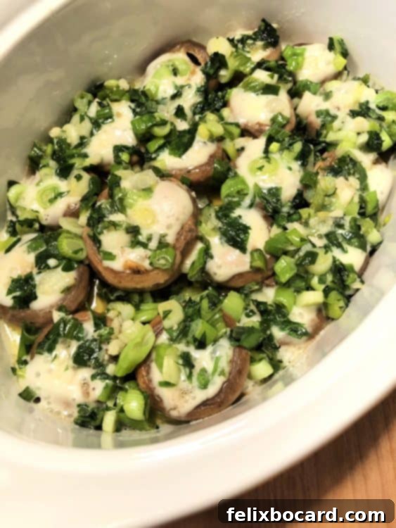 fully baked Brie stuffed mushrooms