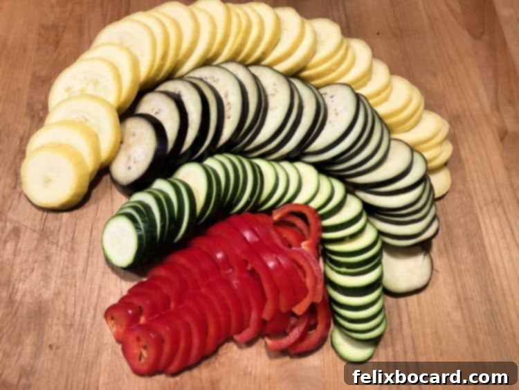 Underground Gourmet 3 All vegetables uniformly cut and ready for assembly