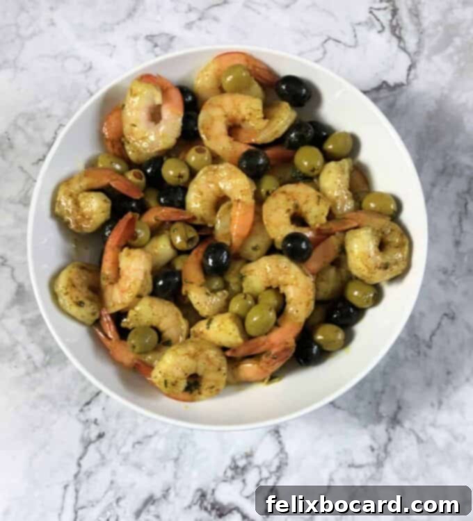 marinated shrimp and olive appetizer