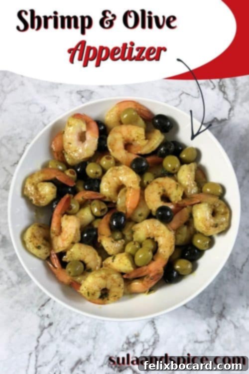 Shrimp and olive appetizer pin