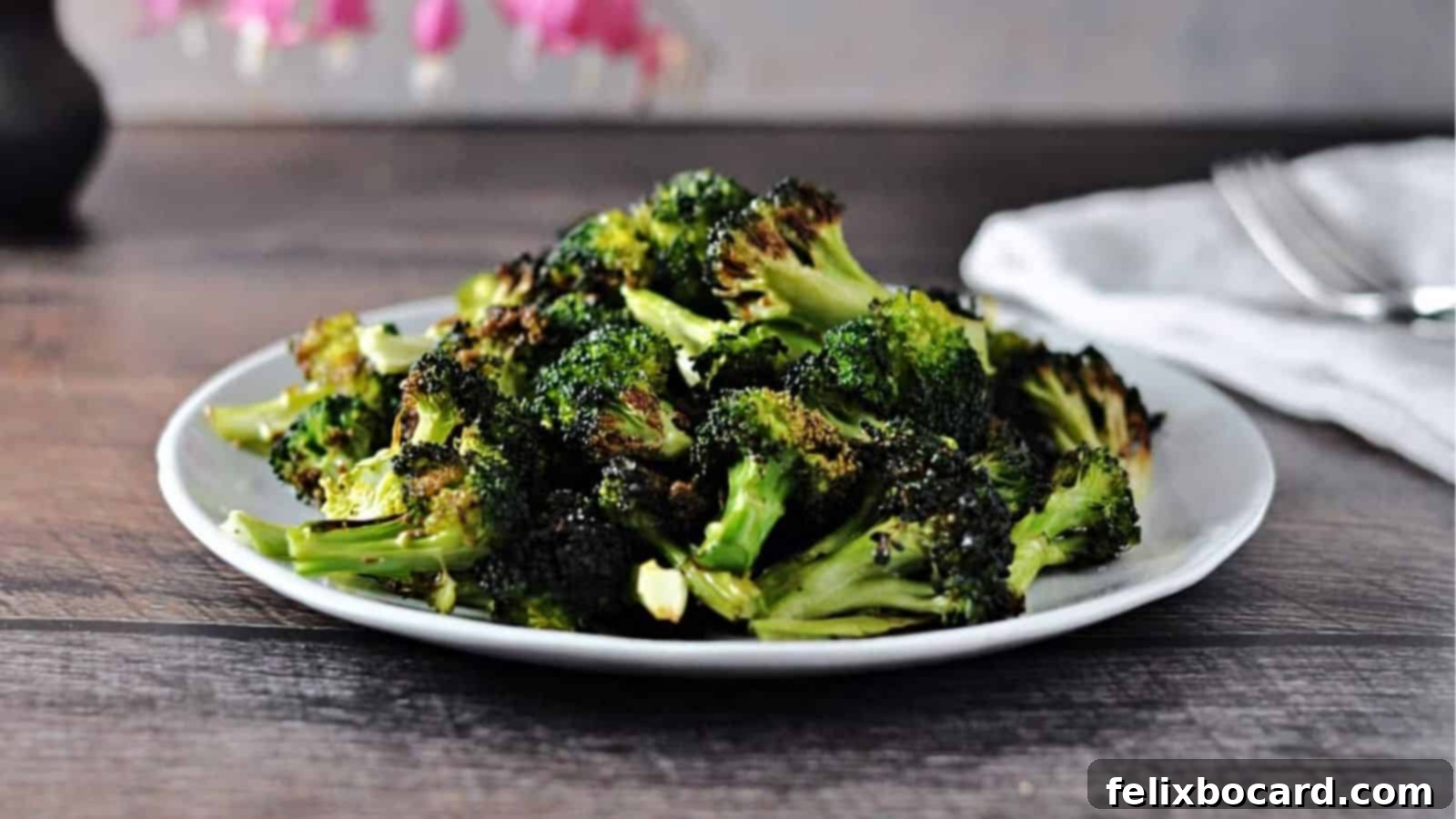 Crispy and tender Air Fryer Broccoli, a quick and healthy side dish.
